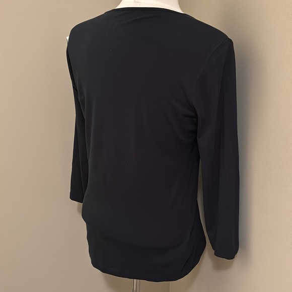 Esprit VNeck Long Sleeve Tee Size Large - Picture 2 of 4